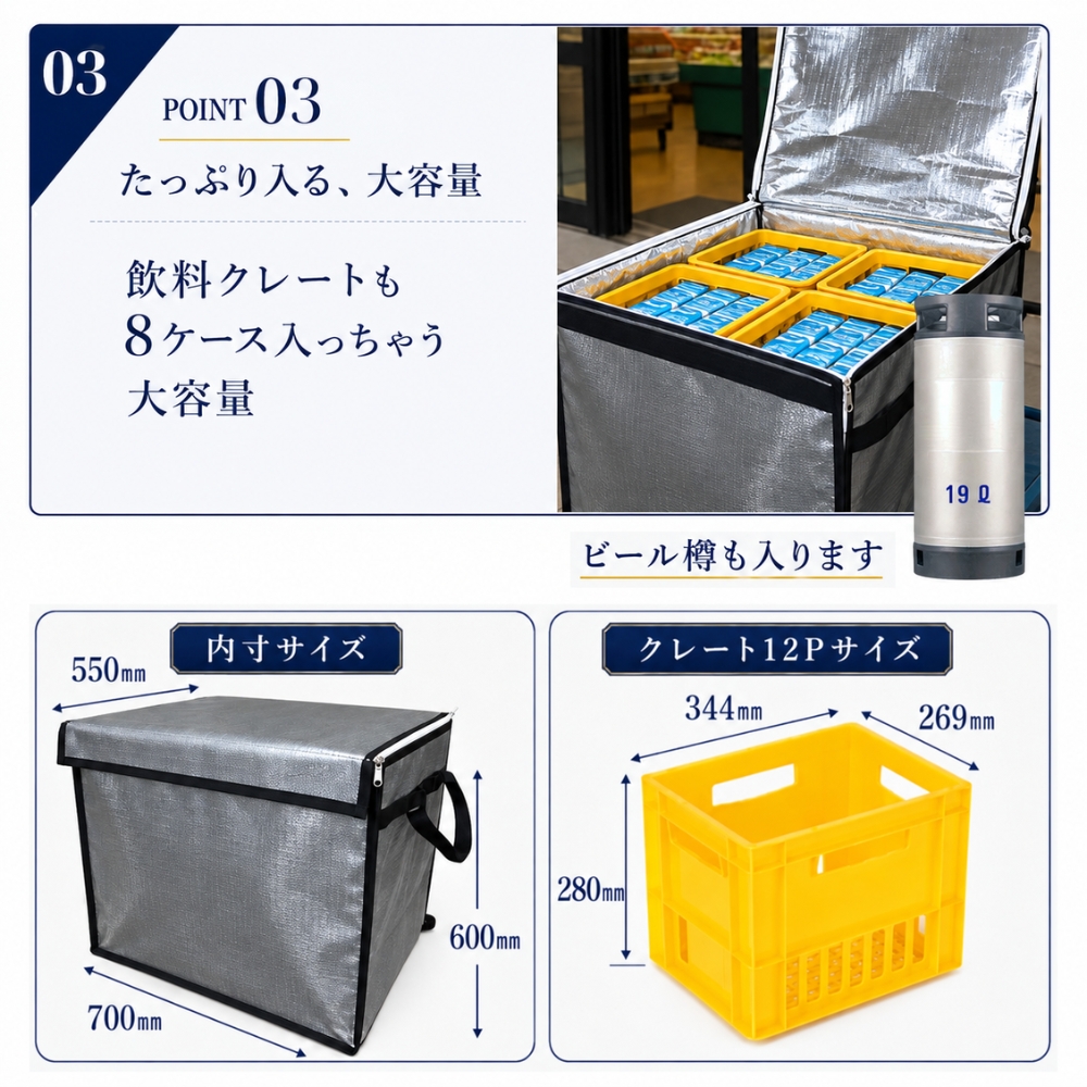 クレート用保冷ボックス 230L 画像7